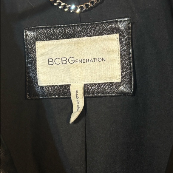 BCBGeneration Black Leather Biker Jacket - Picture 2 of 3